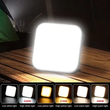 1-2x Rechargeable Solar Camping Lantern Outdoor Waterproof Tent Lamp Torch 6Mode