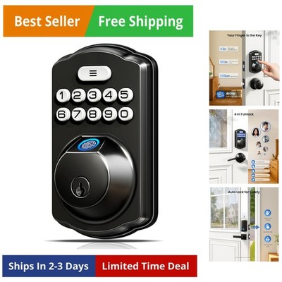 Fingerprint Keyless Entry Door Lock, Auto Lock, Electronic Keypad Deadbolt fo...