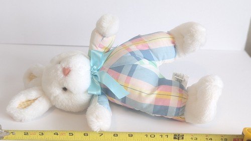 DE COLECCIÓN SELLO BUFFY CONEJITO DE PASCUA CONEJO PASTEL CUADROS PELUCHE JUGUETE - Imagen 8 de 8