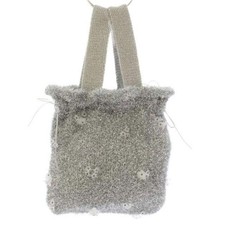 Sesily Bansen Cecilie Bahnsen UTE BAG Handbag Glitter Knit Flower Motif Used 375