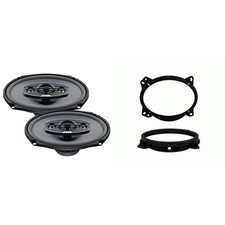 Hertz UNO Series Pair X-690 6x9" Four-Way Coaxial Speakers with Speaker Mount...