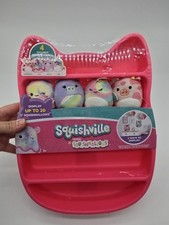 NWT Squishville Original By Squishmallows Pink Display Case 4 Exclusive Squish
