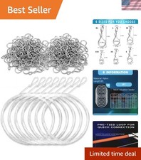 158 Pcs Complete Fly Fishing Tackle Kit: 150 Stainless Steel Snaps & 8 Leaders