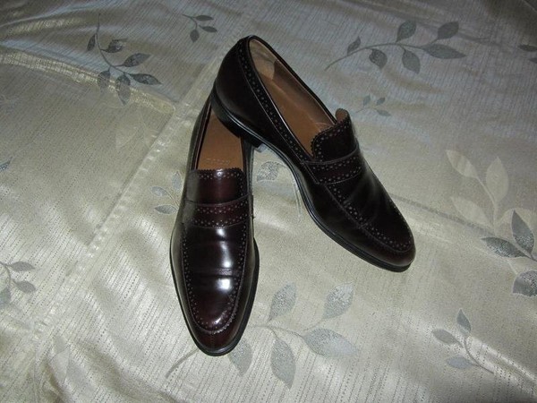 Men Bally Heels Burgundy Leather 40