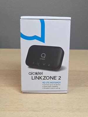 Alcatel Linkzone 2 4G LTE Hotspot Portable Wi-Fi 16 Device 4400 mAh Black Sealed