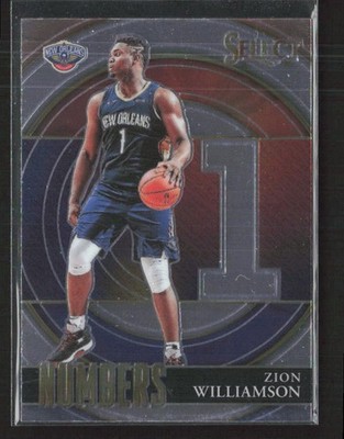 2020-21 Panini Select #13 Zion Williamson Select Numbers Pelicans (JT)