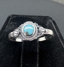 Sterling Silver Brand New Small Turquoise Ring Size 7