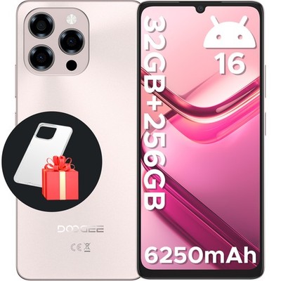 DOOGEE Note58 Pro Android 16 Smartphone 32GB+256GB 6250mAh 6.75'' Unlocked Phone