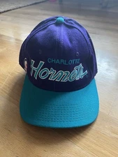 Charlotte Hornets Sports Specialties Script OG Larry Johnson NBA Sz 7 1/8