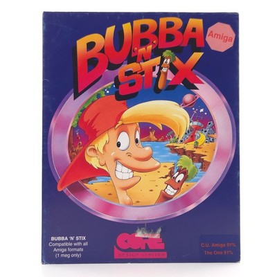 Commodore Amiga: Bubba N Stix - Big Box OVP (CBM DISKETTE PAL) Core Design 1993