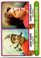 1980 Topps #334 1979 Scoring Leaders - John Smith / Mark Moseley