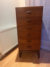 Mid Century G Plan Quadrille Tallboy Chest of Drawers Teak Vintage Retro MCM