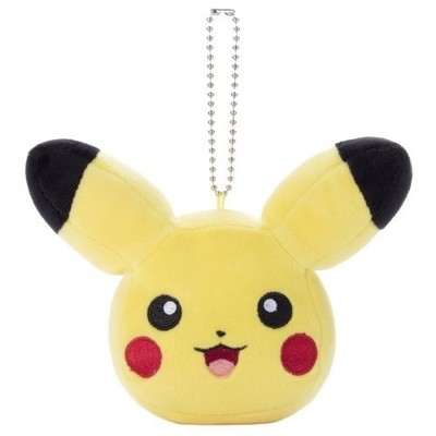 Nintendo	Pokemon Mocchi-Mocchi-Style Face Mascot Pikachu(Smile)	Plush Keychain