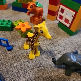 LEGO DUPLO 6136 My First Zoo set - giraffe tiger elephant Incomplete