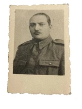 WW2 Photo Romanian Army Officer Studio Portrait Targu Mures