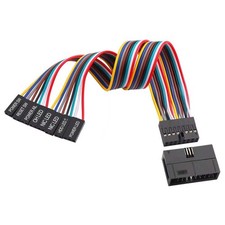 ELFJMZP 16-pin to 8x2-pin Splitter Cable Adapter Super Micro Server Black