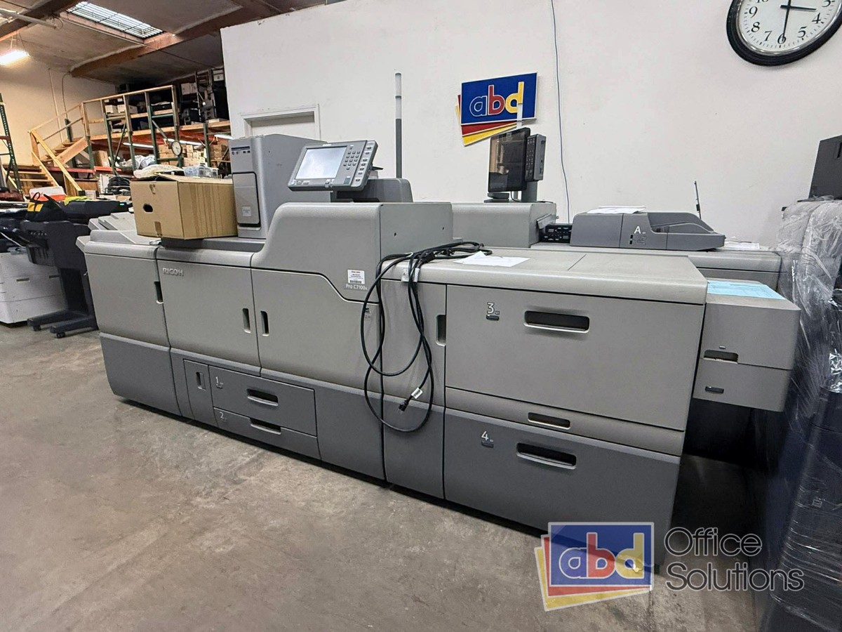 Ricoh Pro C7100x Color Production Printer Booklet Fiery Feeder 5th