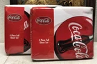 Set of 2 Vintage Brand New Coca Cola Coke 4 Piece Full Sheet Set Classic Circle