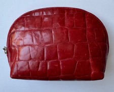 Vintage Mulberry red congo leather cosmetic purse,pouch,clutch bag