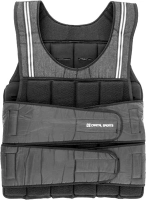 Capital Sports FIT13 VESTPRO20 Gewichtsweste 20kg 38x Gewicht Klettverschluss BK