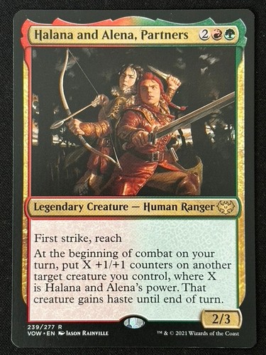 1x MTG Halana and Alena, Partners - Innistrad: Crimson Vow (VOW) #239 - Magic