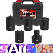 5pcs Spindle Nut Sockets Kit Axle Hub Nut Socket For Ford Dana 50/60, 1/2" Drive