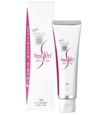 Sangi APAGARD Smokin Stain-Care 100g Toothpaste Whitening Cavity Protection F/S