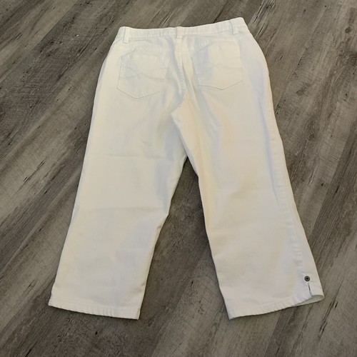 Christopher & Banks Jeans Womens Size 6 Straight Leg Capri White Denim Stretch