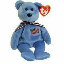TY Beanie Baby America Bear (7.5 inch) Mint with Mint Tag