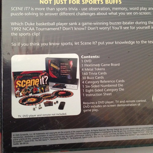 Sports Scene It? Ultimate Sports Trivia DVD Game powered By ESPN, New In Plastic - Picture 3 of 3