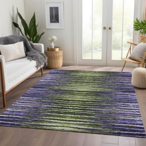 Addison Rugs Chantille ACN604 Purple 5' x 7'6" Indoor Outdoor Area Rug, Easy - Picture 4 of 7