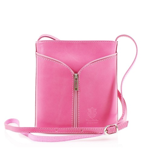 Bolso bandolera de cuero Vera Pelle para mujer frontal con cremallera en V bolso de hombro VPV11 - Imagen 26 de 26