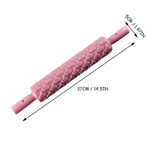 Embossed Rolling Pin Sugarcraft Cake Decoration Tool Fondant Decorating - Picture 5 of 11