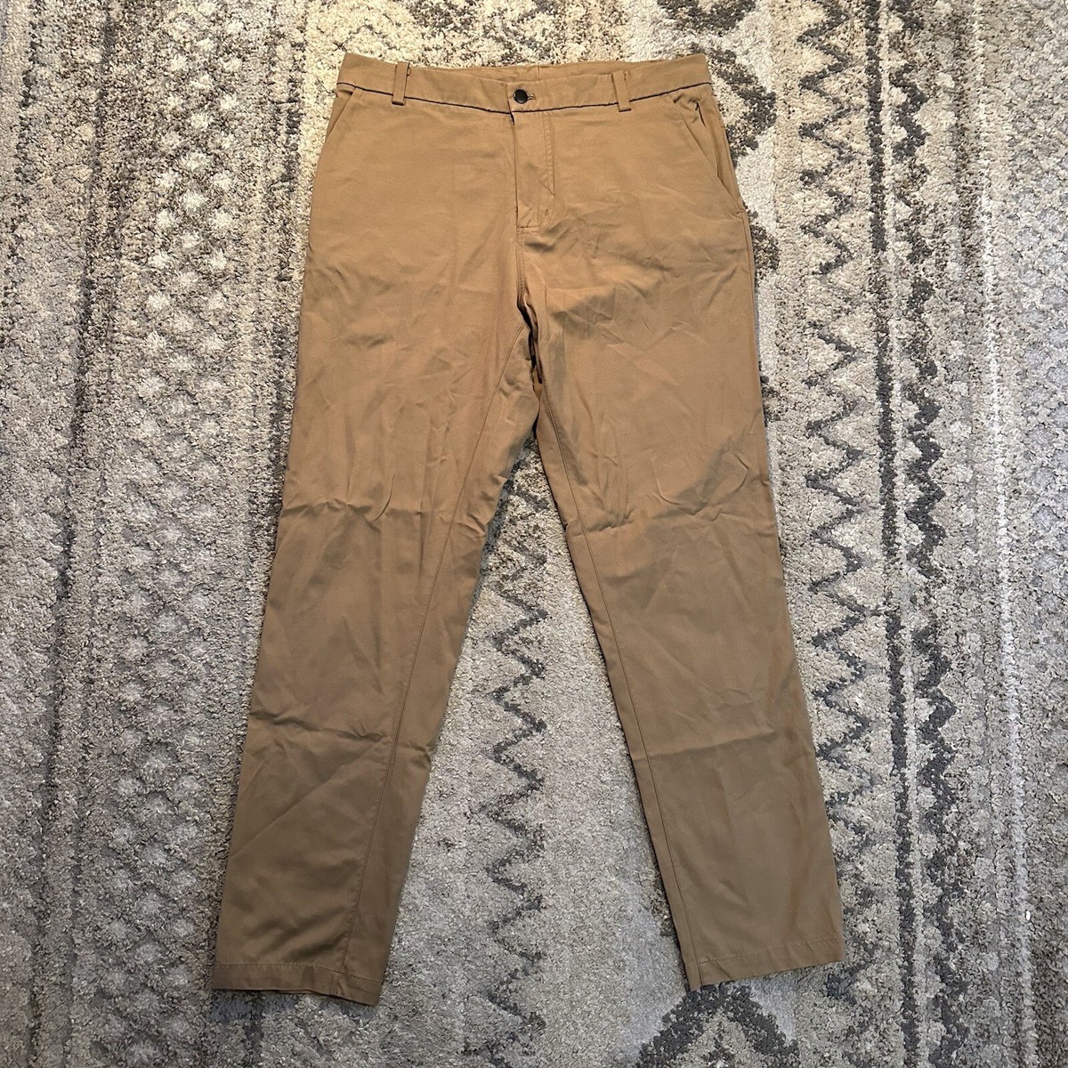 Lululemon Pants Commission Earth Color Sand Beige Slim Fit 34x31