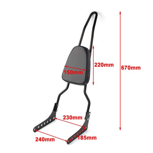 Sissy Bars Passenger Backrest For Harley Softail FLDE FLHC Street Bob 2018-2020 - Picture 11 of 11