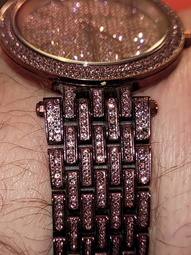 Reloj pulsera de cuarzo analógico de acero inoxidable con esfera púrpura Michael Kors Mk3782 para mujer - Imagen 2 de 14