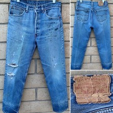 Vintage Levis 501 Jeans Made In USA Size 34 33 Measure 32 Waist X 29 Inseam