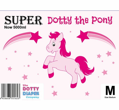 Super Dotty the Pony Adult Diapers (Medium | Bag of 10) - Picture 4 of 4
