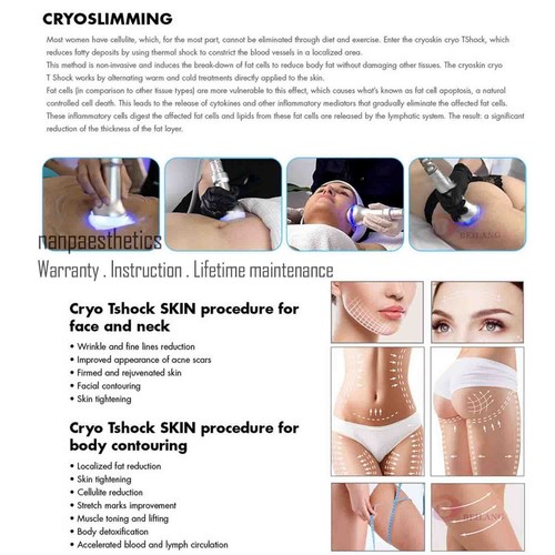 2 Handles Cryo Machine Face Body Skin Tightening Fat Freezing Body Slim Sculpt - Picture 6 of 23