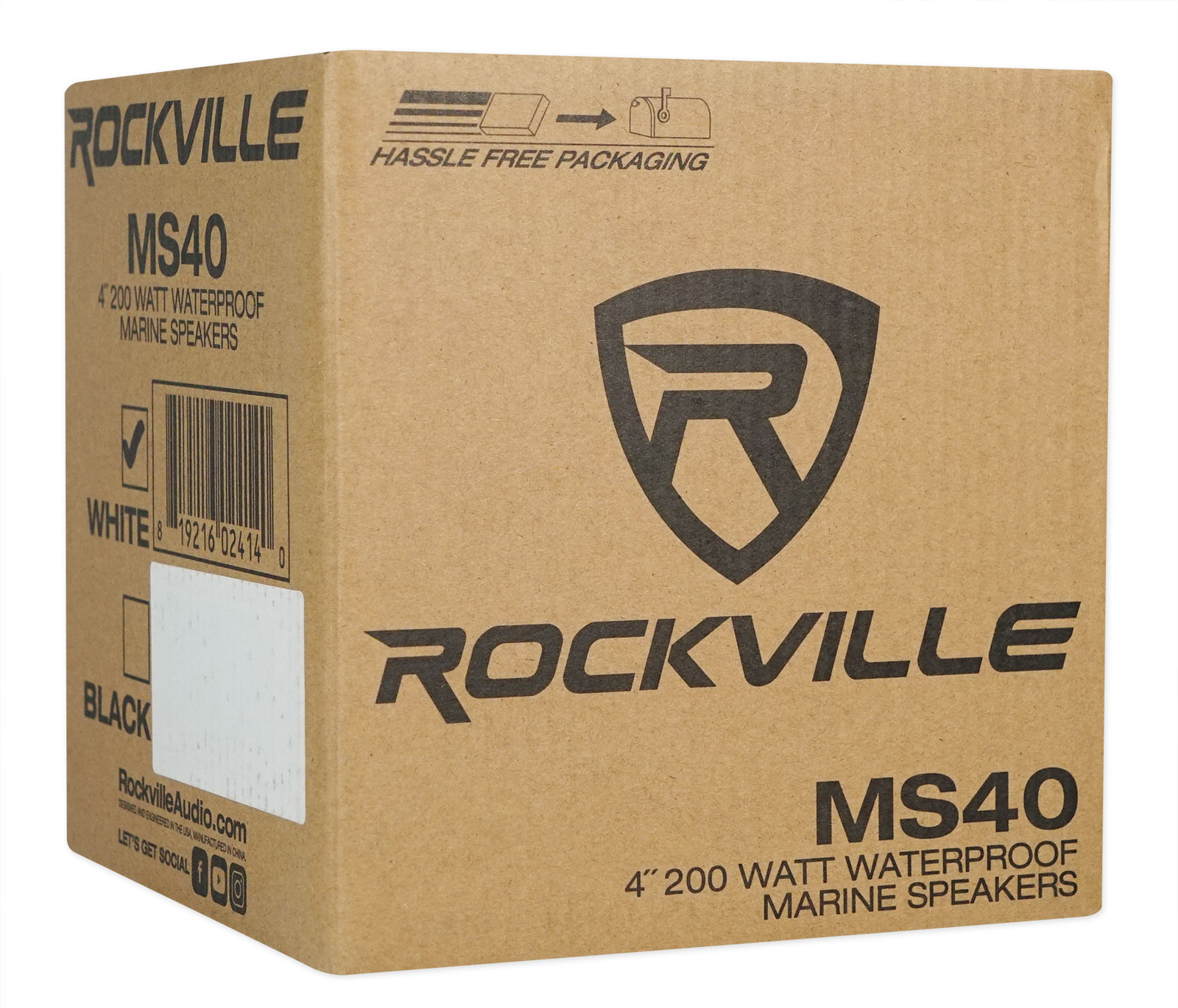 2 Rockville MS40W White 4 Колонки мощностью 200 Вт Усилитель MTX для квадроциклов UTV тележек