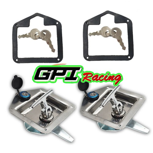 (4 Pack) T-handle Tool Box Lock RV Door Latch w/ Two Keys Stainless - Picture 3 of 12
