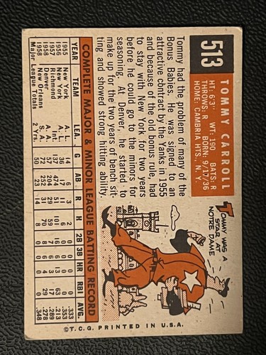1959 Topps Baseball Singles - 507-572 High Numbers - Pick Your Card -- - Picture 45 of 499