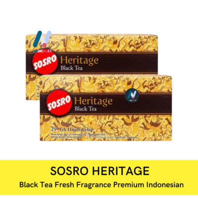SOSRO HERITAGE Black Tea Dip Tea Stronger Fresh Fragrance Premium Indonesia 2PAX
