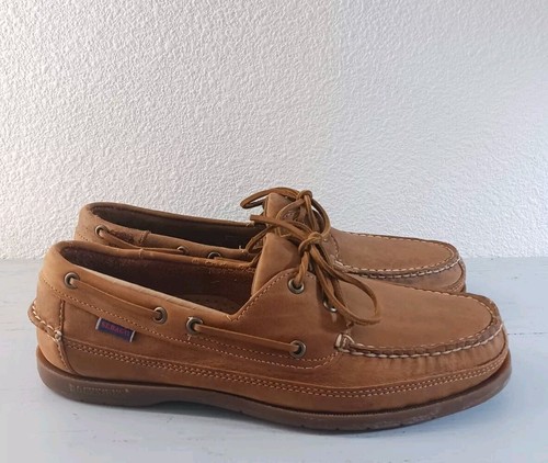 Sebago Schooner Crazy Horse Vintage Leather Shoe Mens Docksides NEW Size 10.5 R2 - Picture 2 of 13
