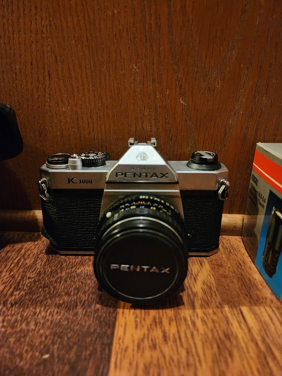 Pentax K1000 film camera with 50mm f2 SMC-A lens - Case