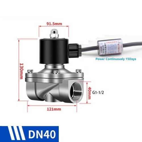 2WS Stainless Steel Solenoid Valve NO/NCWater/Gas Electronic switch valve Valve - Picture 27 of 28