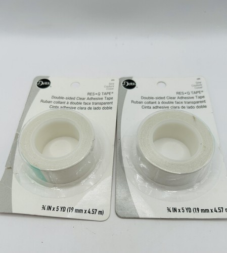 Dritz Res-Q Tape (2 Pk) 3/4 Inch x 5 Yards Double-Sided Clear Adhesive Tape New - Bild 2 von 4