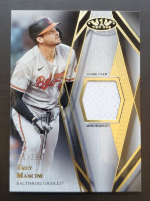 2022 Topps Tier One Trey Mancini Game Used Jersey Patch 325/399 #T1R-TM Orioles