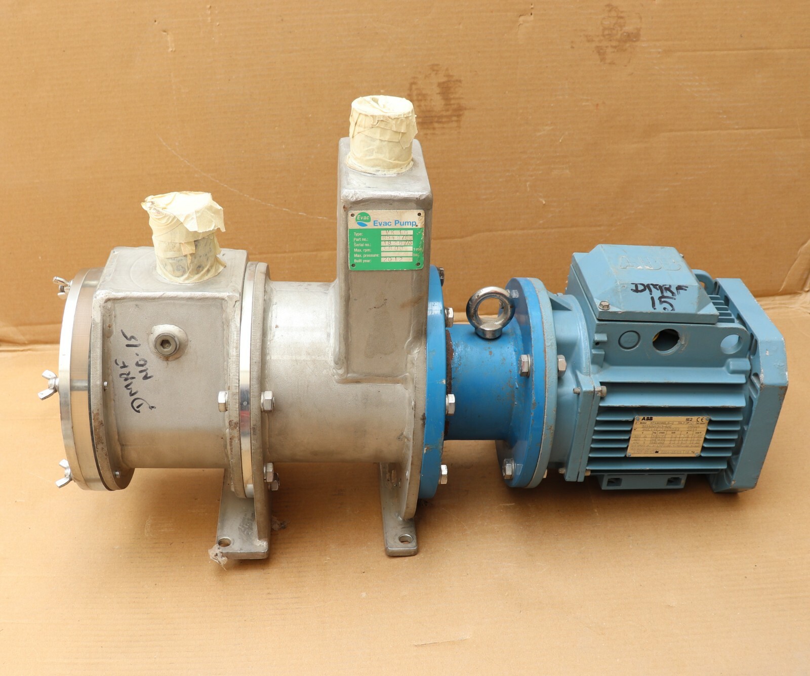 EVAC VK16 EVAC PUMP 6549700 ABB M3AA090LB-2