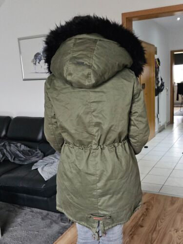 NAVAHOO - Winterjacke - Luxusparker - Oliv mit Pelzkragen - NEU - Bild 5 von 6